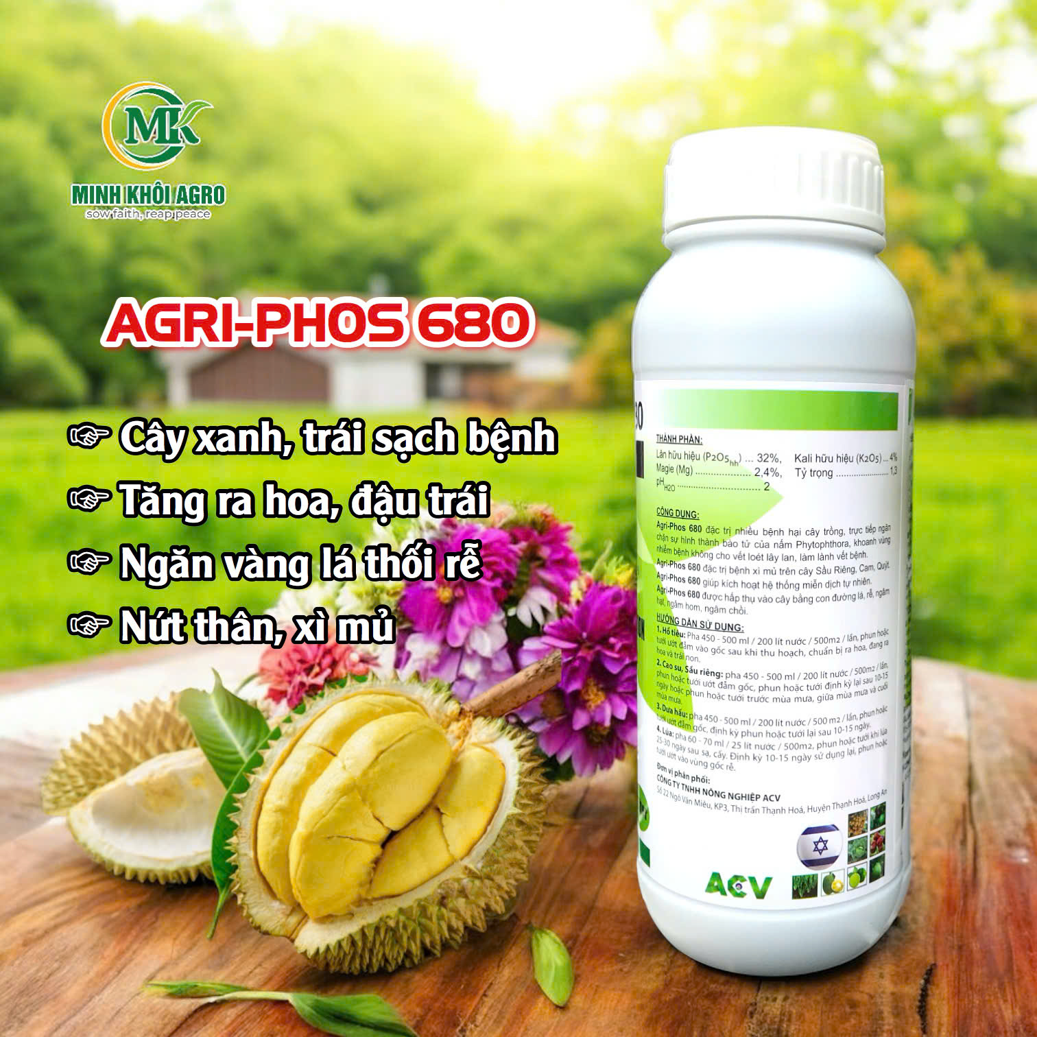 AGRI-PHOS 680 - Chai 1 lít